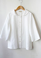 >No.126 Blouse with Wide Shawl Collar