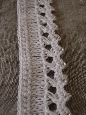 ブレードと直角のエッジング編み図 