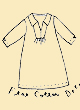 No.71  Flat Collar Dress 四角い衿のドレス型紙