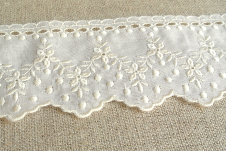 lace レース/フランス刺繍ファブリック レース