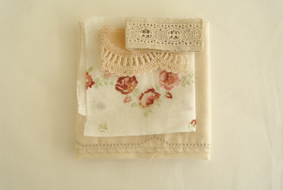 Linen linen print Rosedot