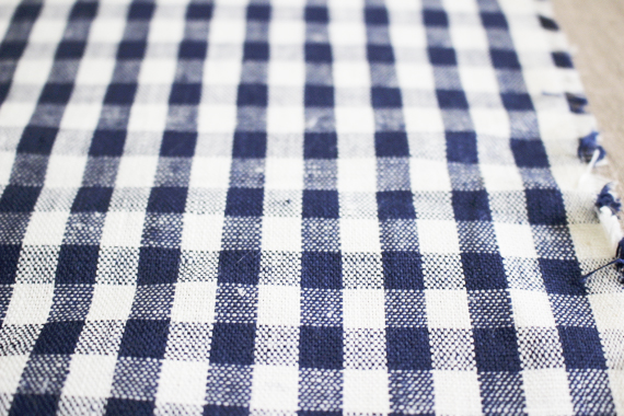 日本国内リネン 100% ネイビー×ホワイト ギンガムチェック 8M ＼マラソン期間中P5倍+最大2000円クーポン ／先染め
