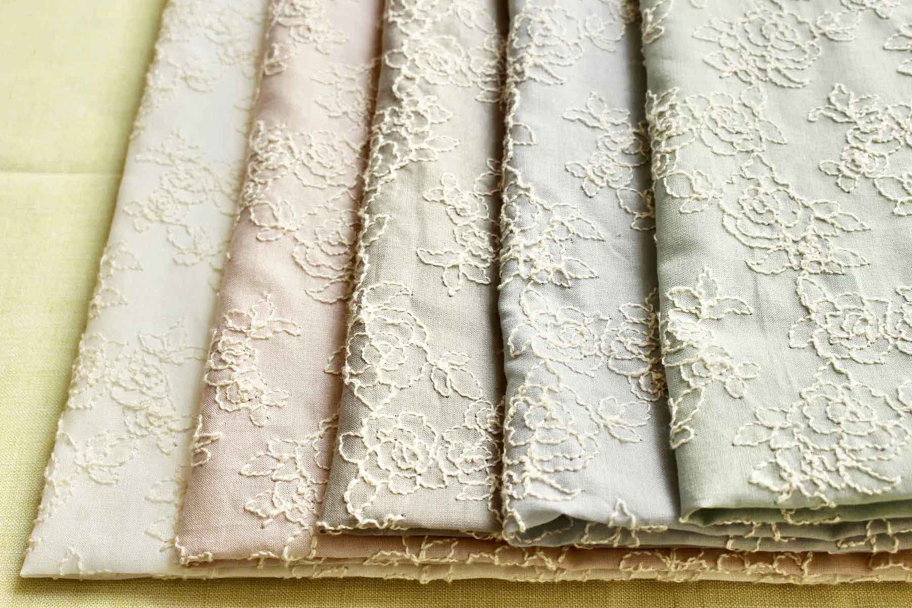 超可爱の 豪華刺繍コットンレース裏布セット