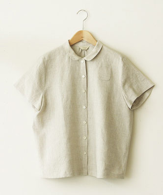 No.135　<br />Blouse with small Roud Collar 小さな丸衿ブラウス型紙紙