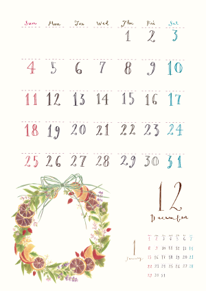 2022Calendar Mayumi Maeda