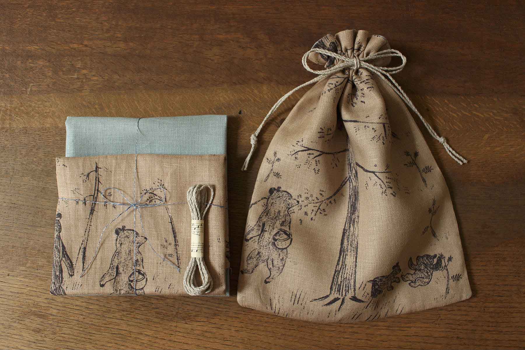 カムチャッカの森２巾着セット<br />ベージュ