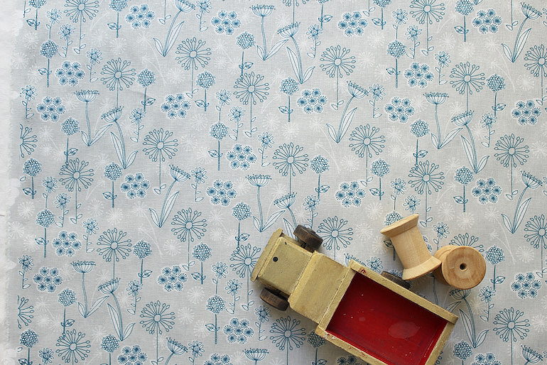 Jp綿麻ワイルドフラワー7<br />グレ-