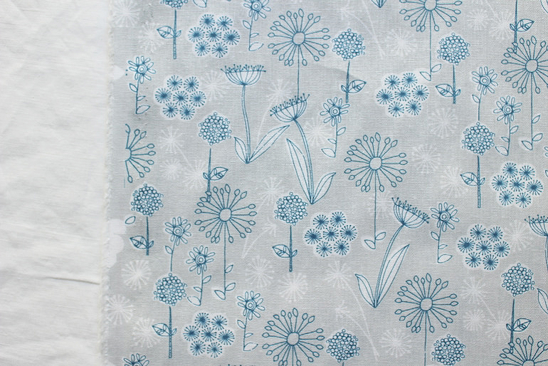 Jp綿麻ワイルドフラワー7<br />グレ-