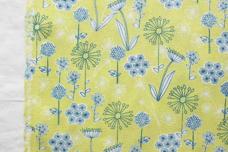 Jp綿麻ワイルドフラワー7<br />イエロ-