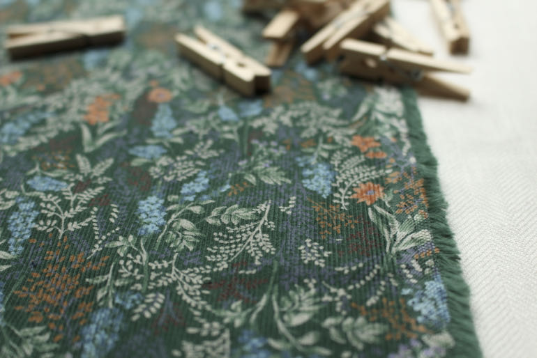 JP小さな葉コール天<br />グリ-ン