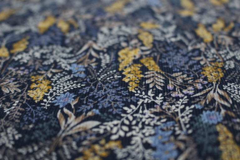 JP小さな葉コール天<br />ネイビ-