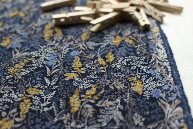 JP小さな葉コール天<br />ネイビ-