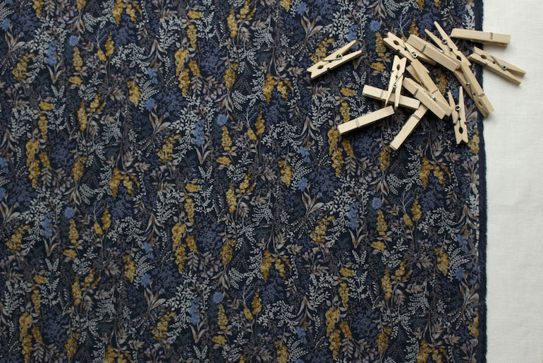 JP小さな葉コール天<br />ネイビ-