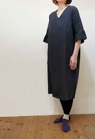 No.136 V-Neck One Piecee No.136Vネックの<br>ワンピース型紙紙