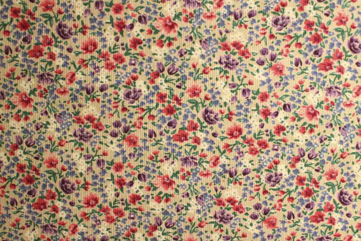 JP小花柄コール天22<br />ベ-ジュ