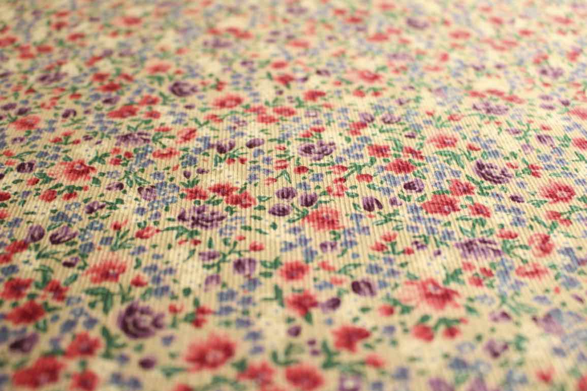 JP小花柄コール天22<br />ベ-ジュ