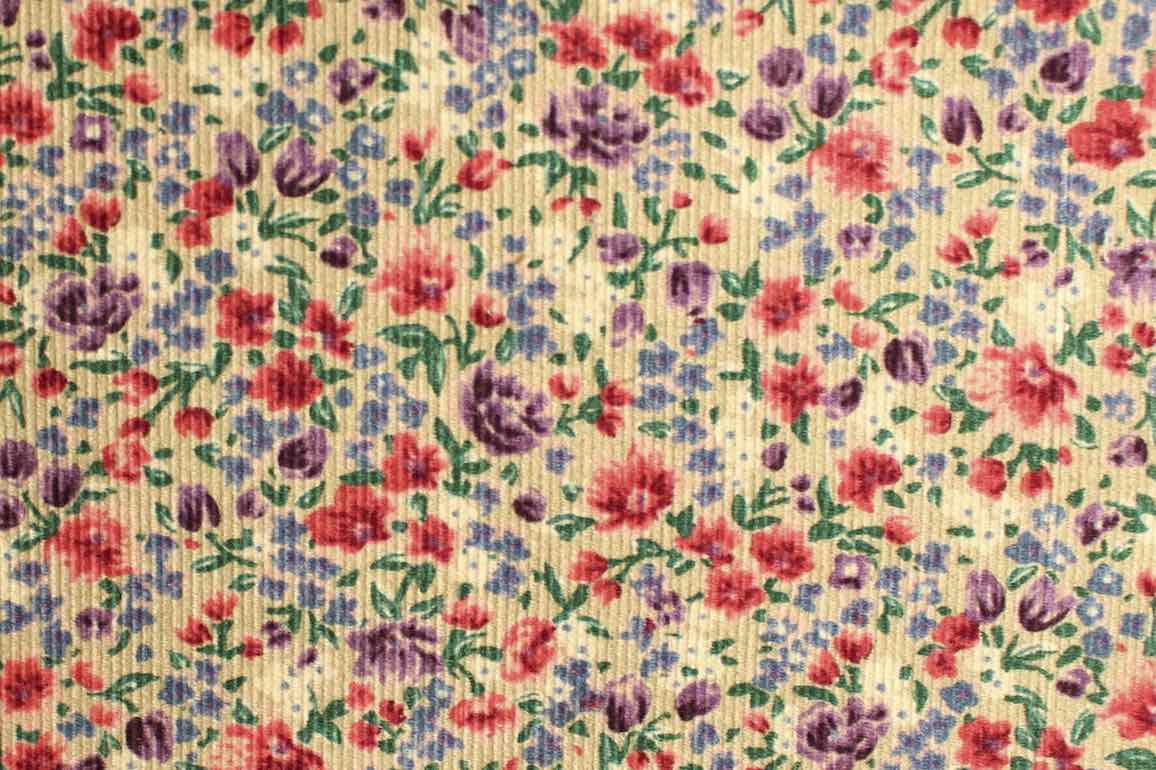 JP小花柄コール天22<br />ベ-ジュ