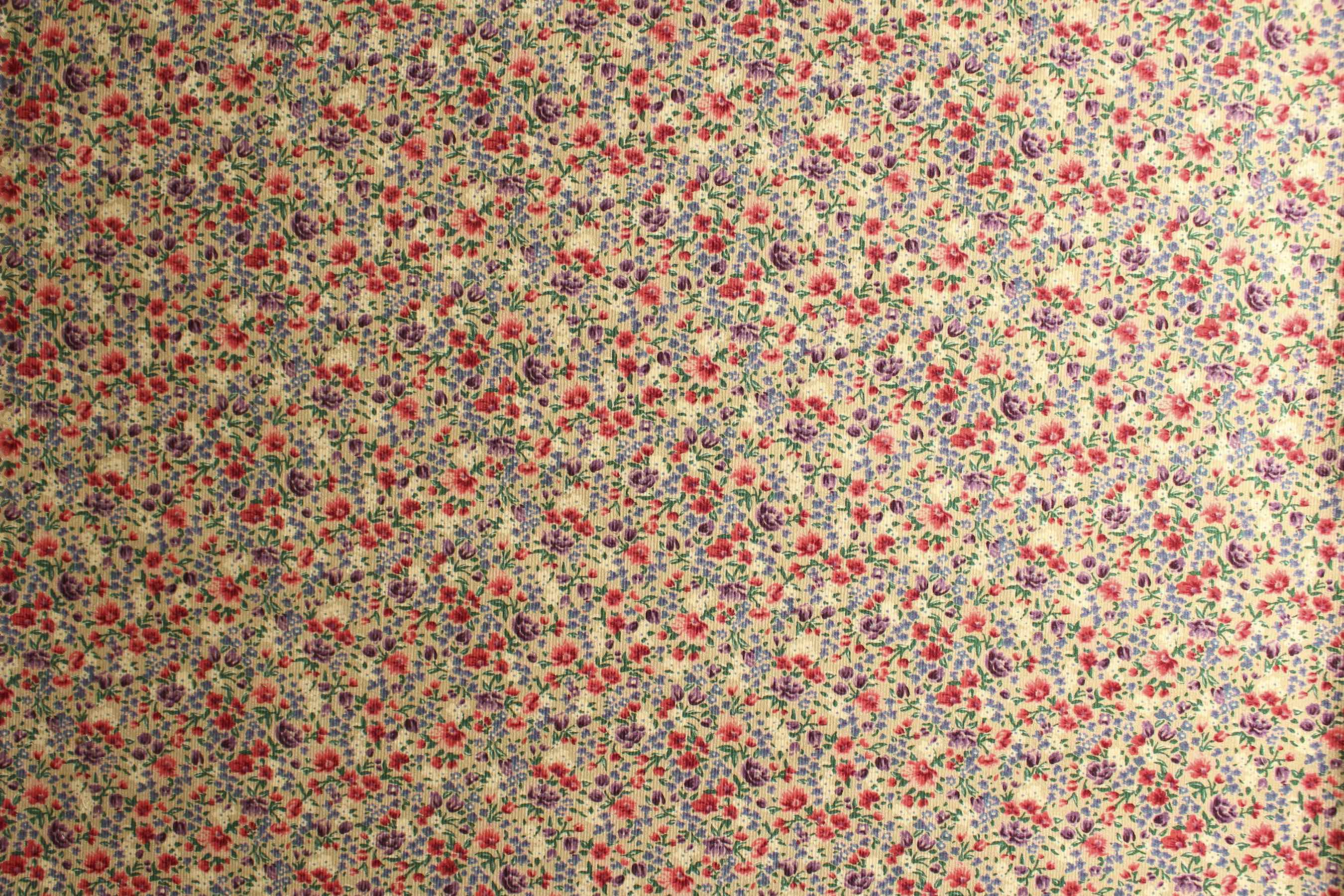 JP小花柄コール天22<br />ベ-ジュ