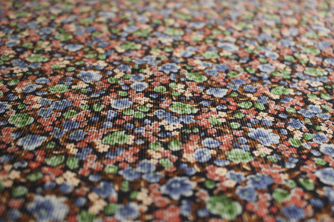 JP小花柄コール天22<br />ネイビ-