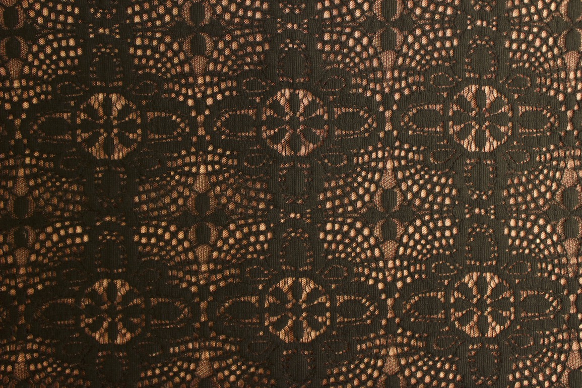 Jc綿混フラワーレース<br />ブラック