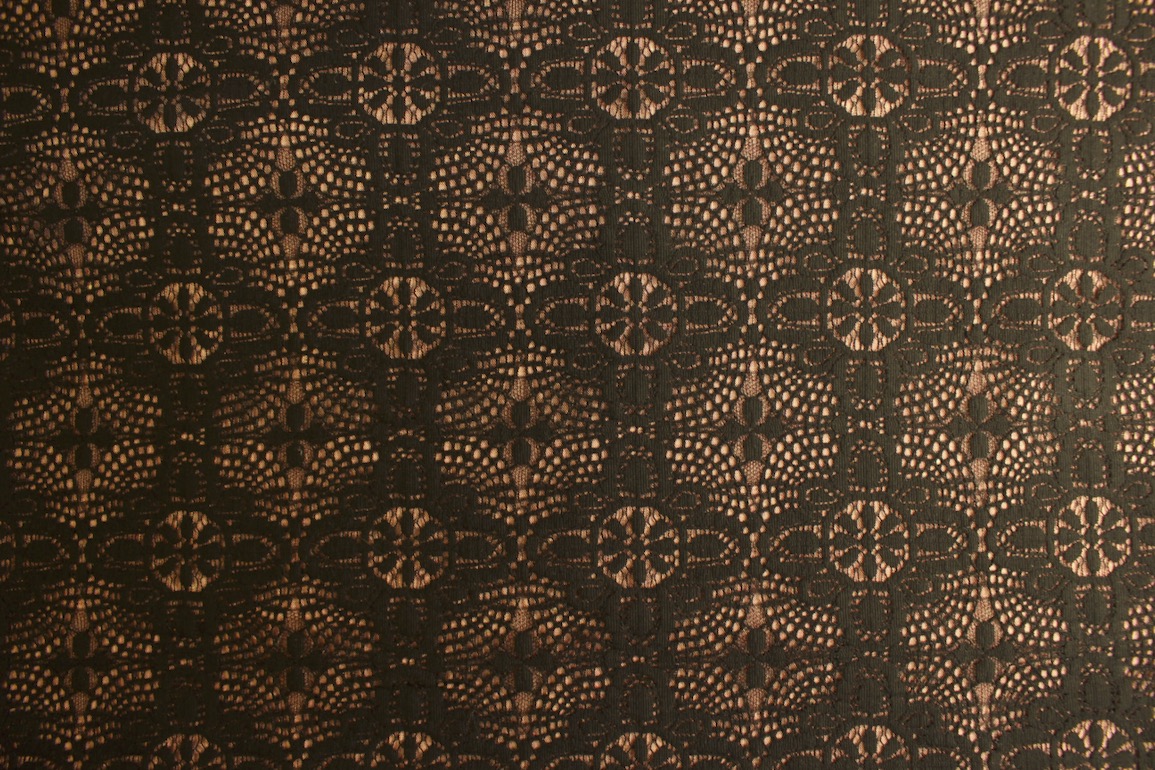 Jc綿混フラワーレース<br />ブラック