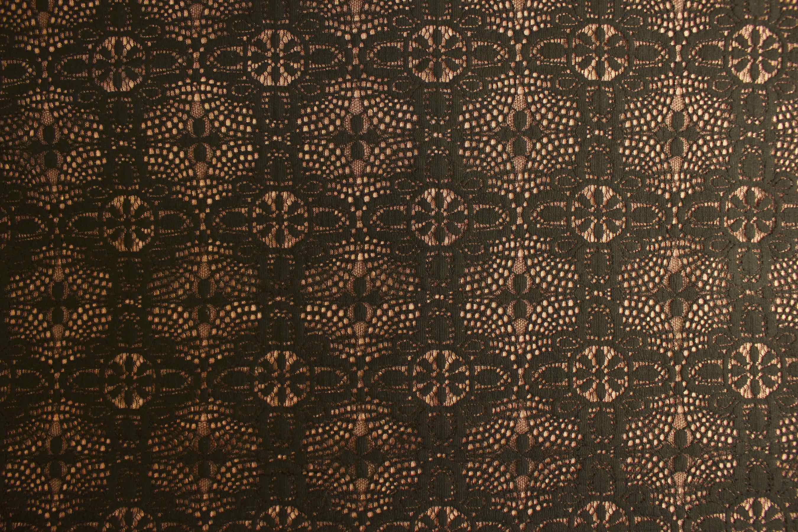 Jc綿混フラワーレース<br />ブラック