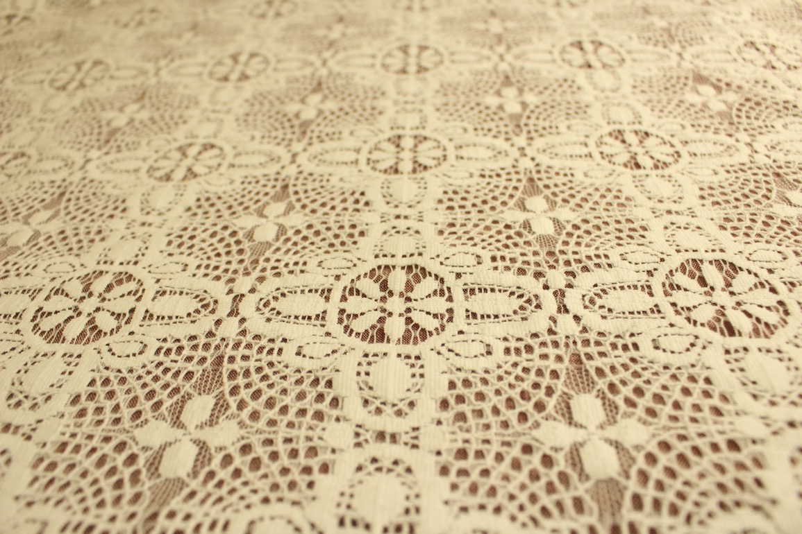 Jc綿混フラワーレース<br />オフホワイト