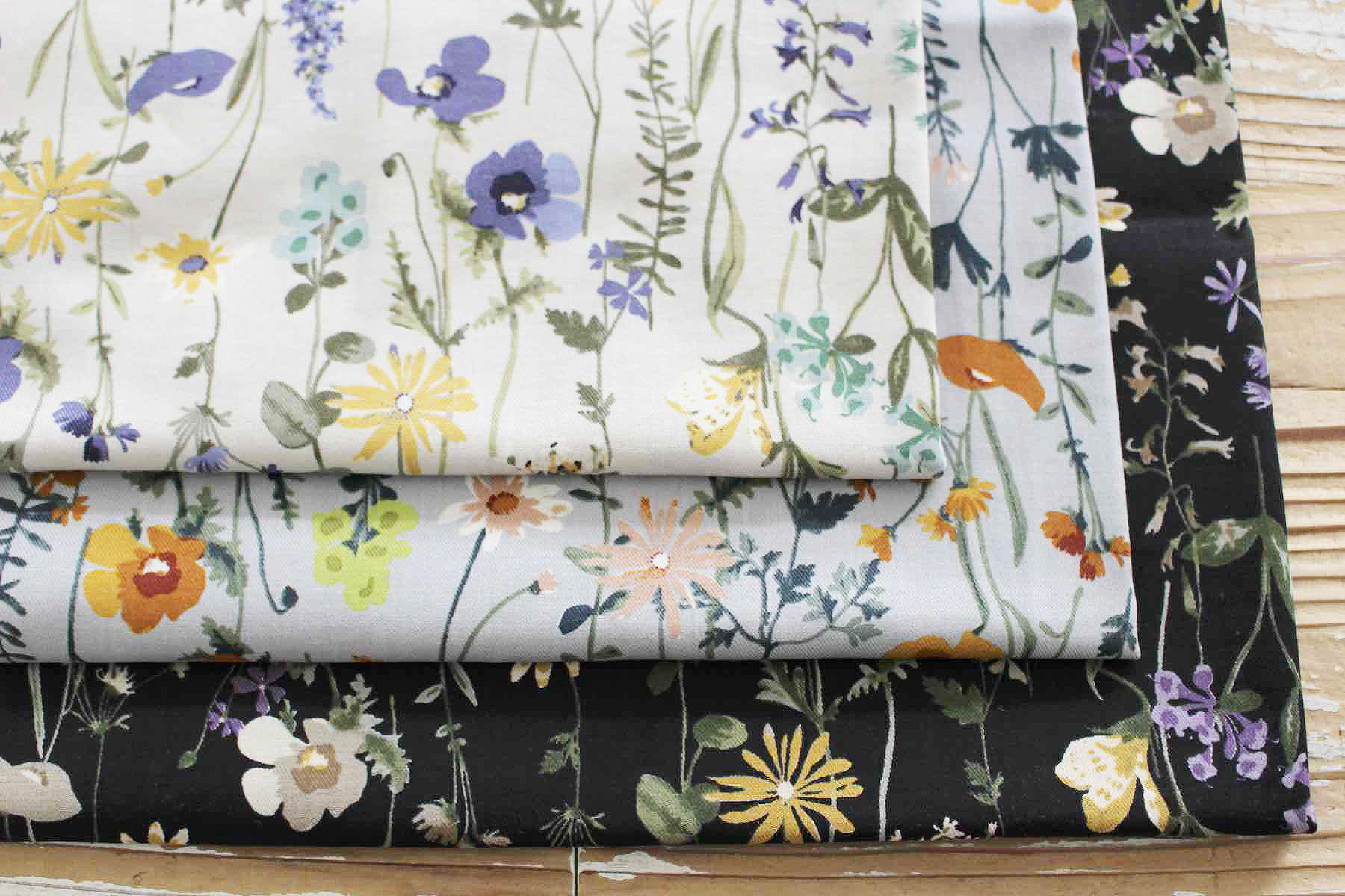 Jpコットン綾織フラワー