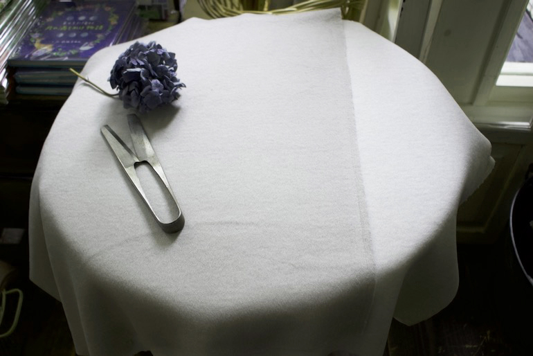 JWウールダブルフェイス ベック<br />シルバ-グレ-×白