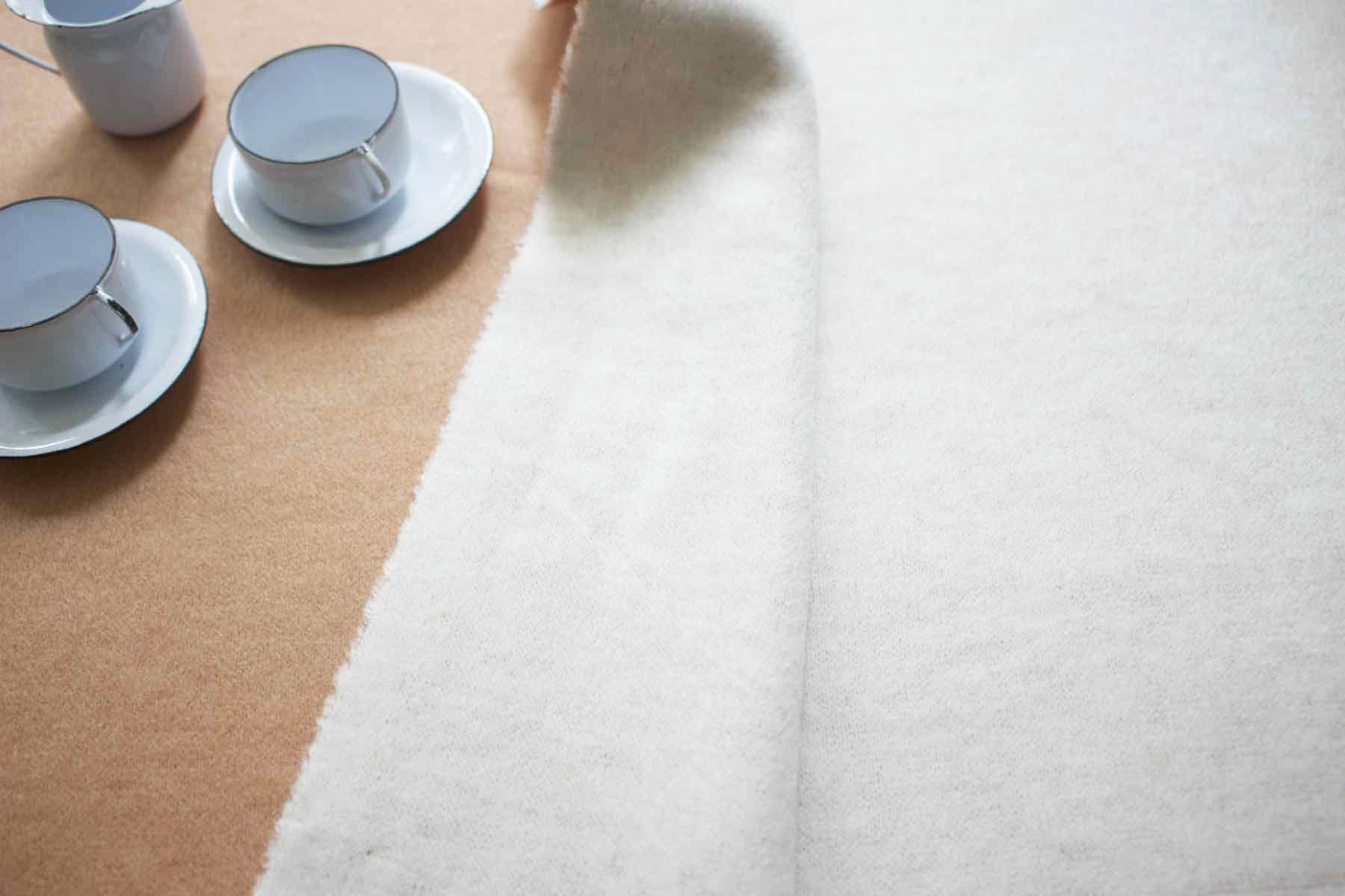 JWウールダブルフェイス ベック<br />サ-モンピンク×白