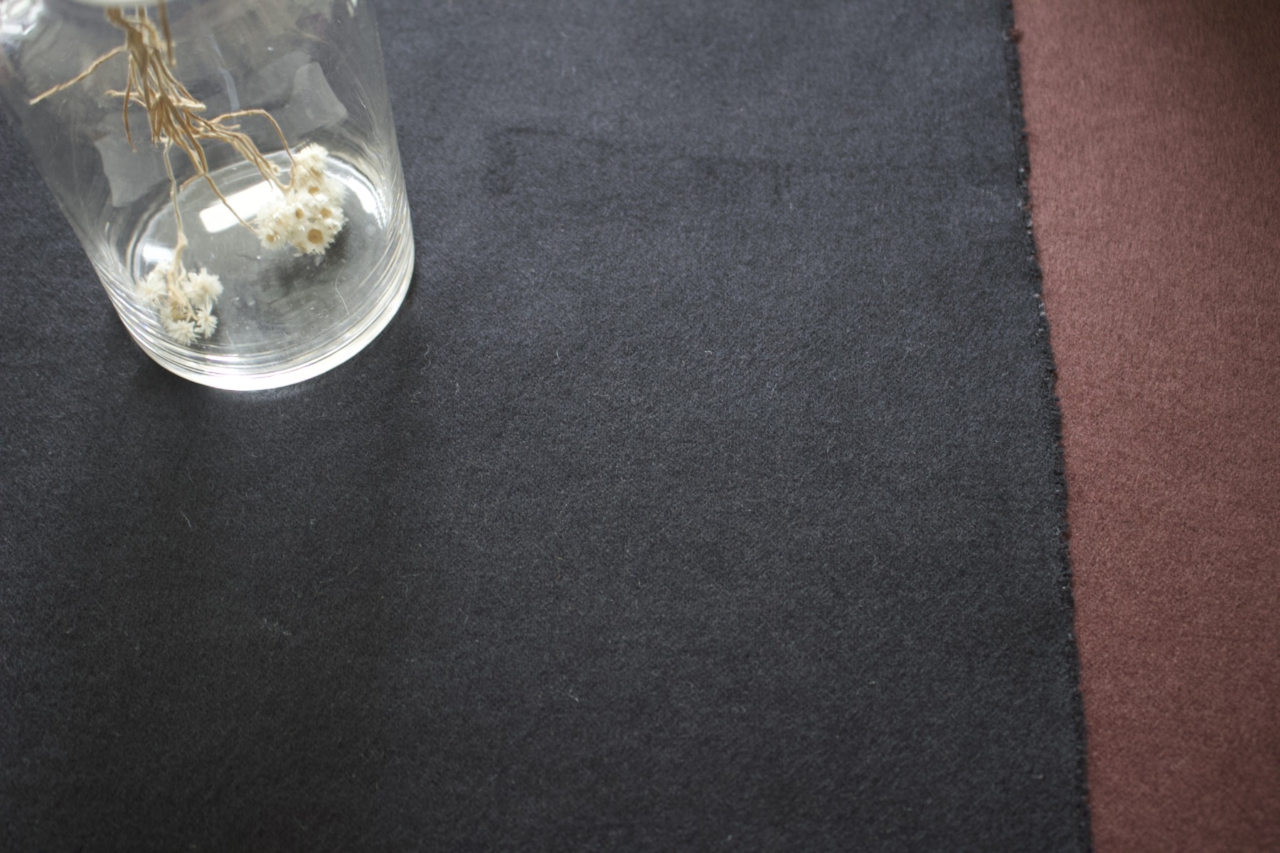 JWウールダブルフェイス ベック<br />ボルド-×黒