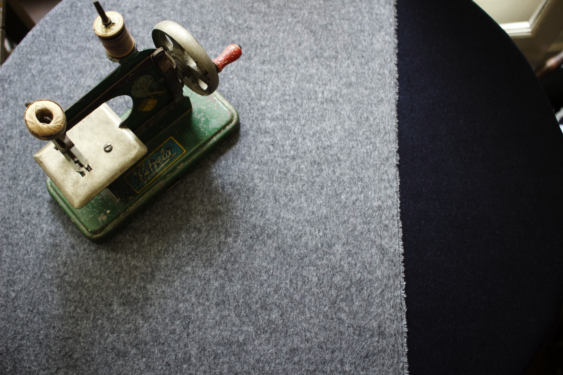 JWウールダブルフェイス ベック<br />チャコ-ルグレ-×黒-