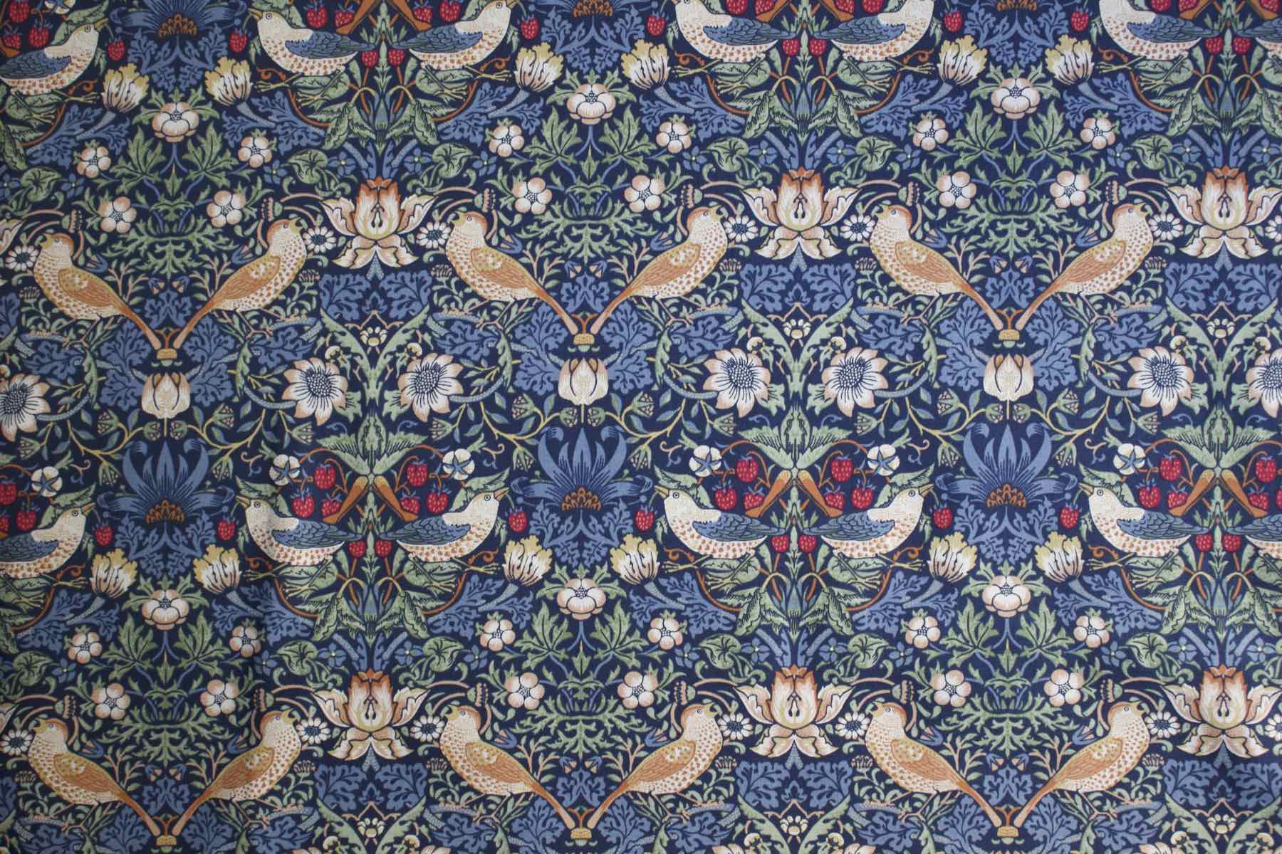 Ji いちごどろぼう　シーチングF　ネイビー赤<br />ネイビ-赤