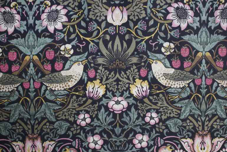 Ji いちごどろぼう　シーチングF　黒×ピンク<br />ピンク