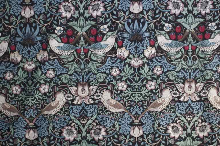 Ji いちごどろぼう　シーチングF<br />黒×緑×赤