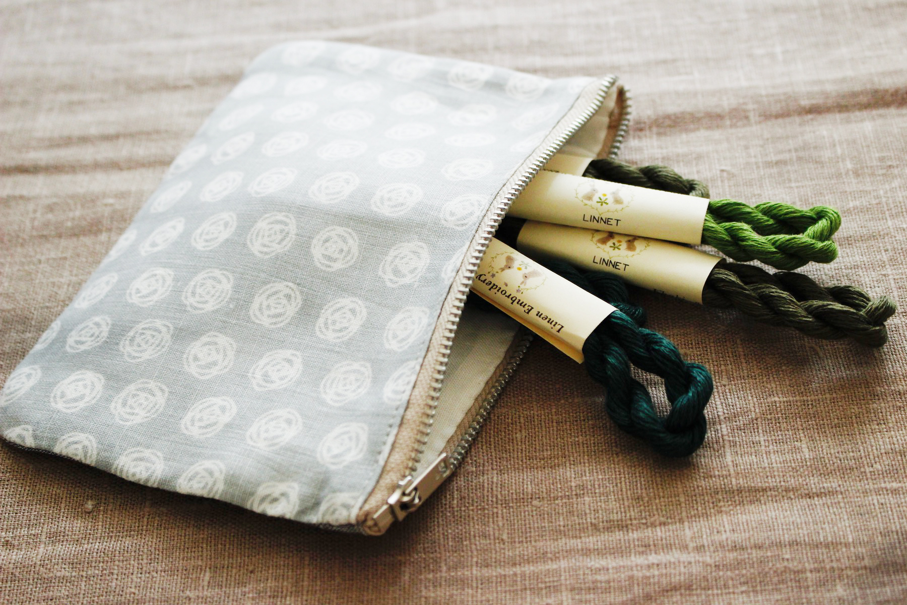 ポーチ巾着セット71<br />Rose Dotパ-ルグレ-