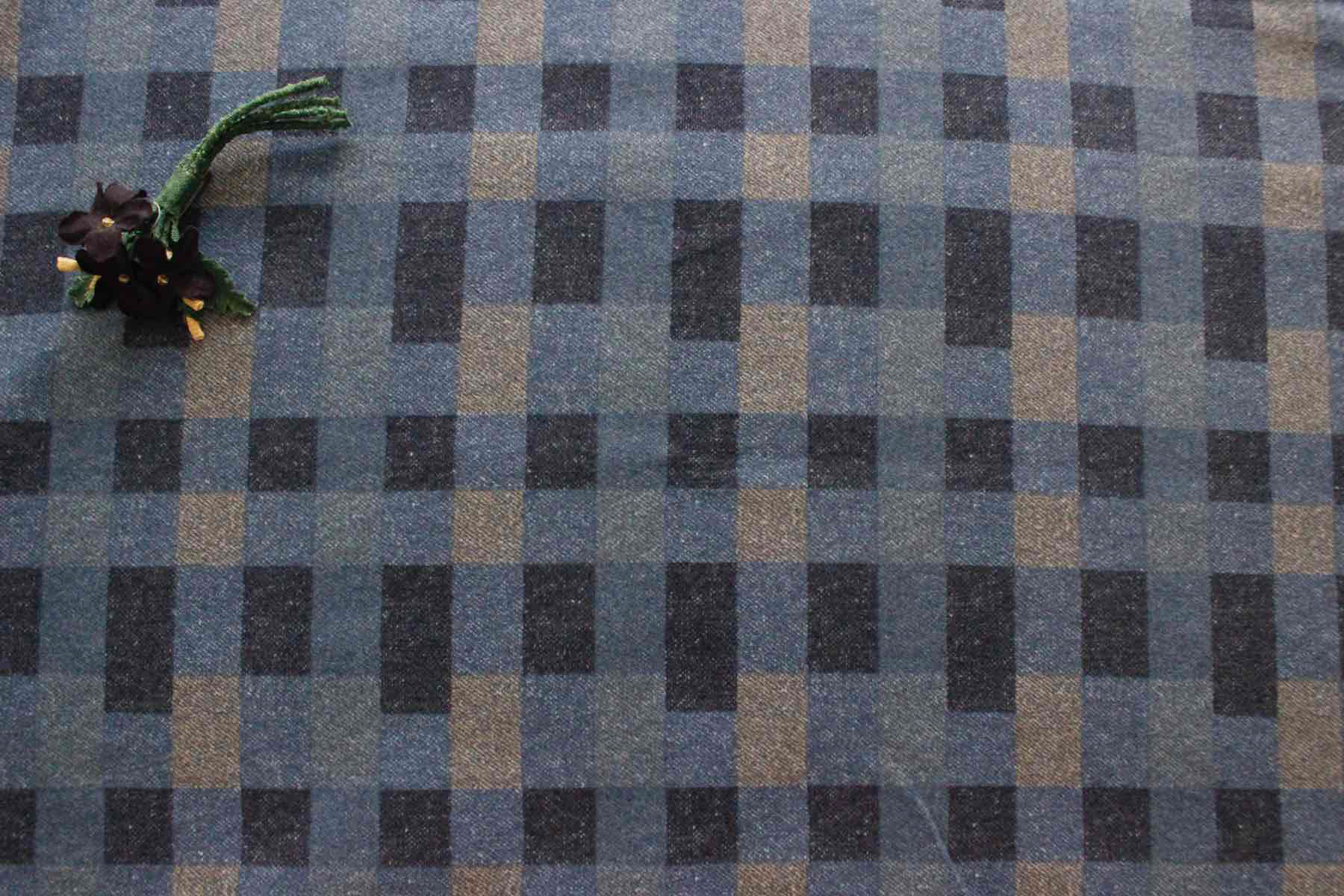 Jpi 青い湖のフランネル 変形ギンガムチェック<br />ネイビ-ブロックス