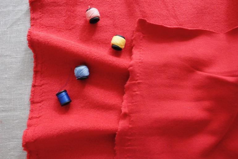 Jcコットン裏毛起毛<br />赤