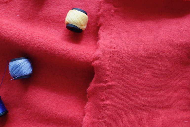 Jcコットン裏毛起毛<br />赤