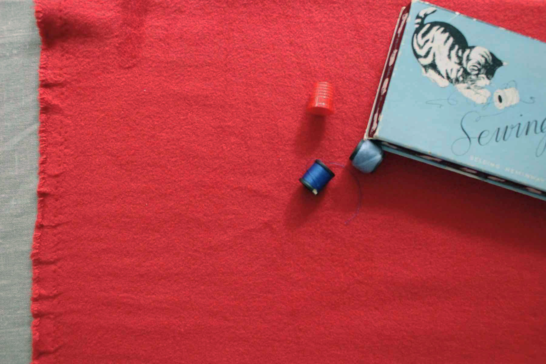 Jcコットン裏毛起毛<br />赤