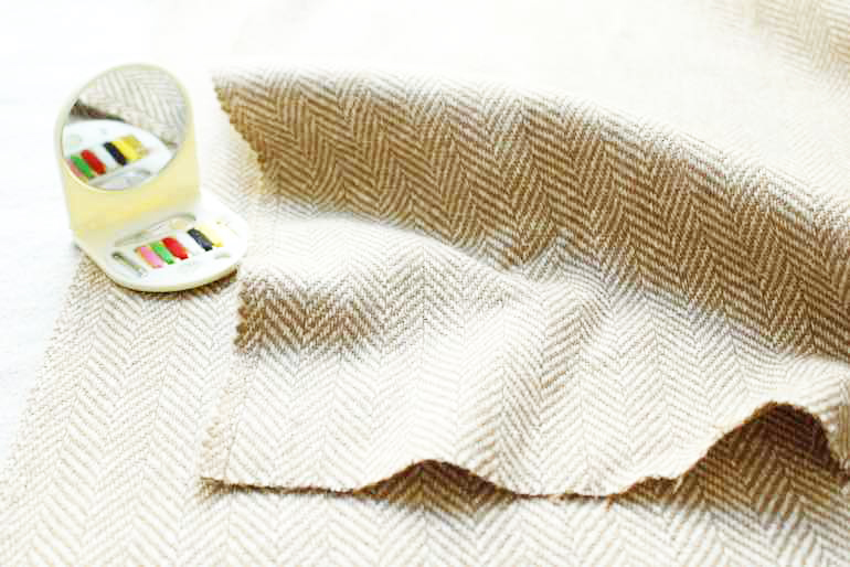 J ウール ヘリンボーン30mm プレッツェル<br />−