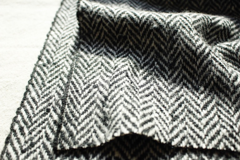 Jwウールヘリンボーン50-15　　<br />黒