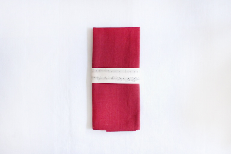 LINNET リネンシクラシックV2.240×45cm　カットクロス<br />チェリ-レッド