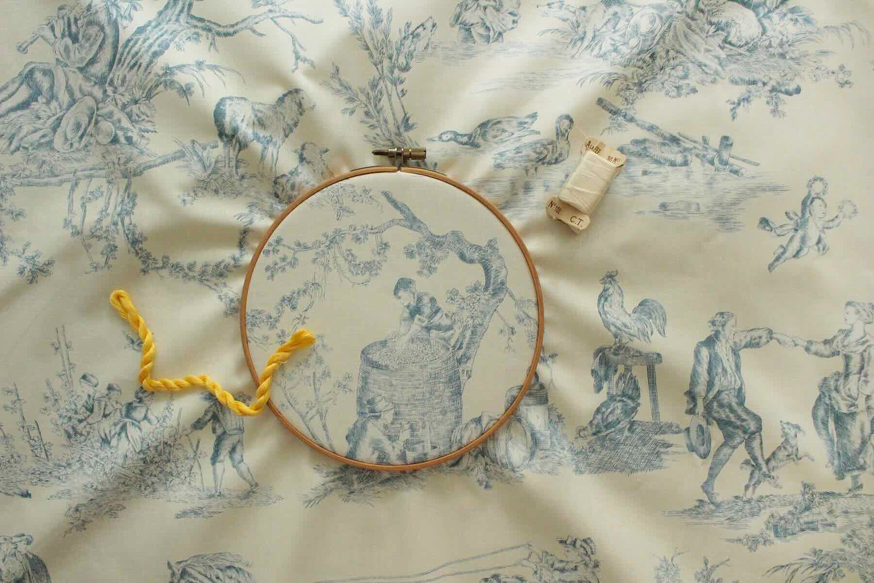 RURAL Jardin  French General <br />WOOD BLUE