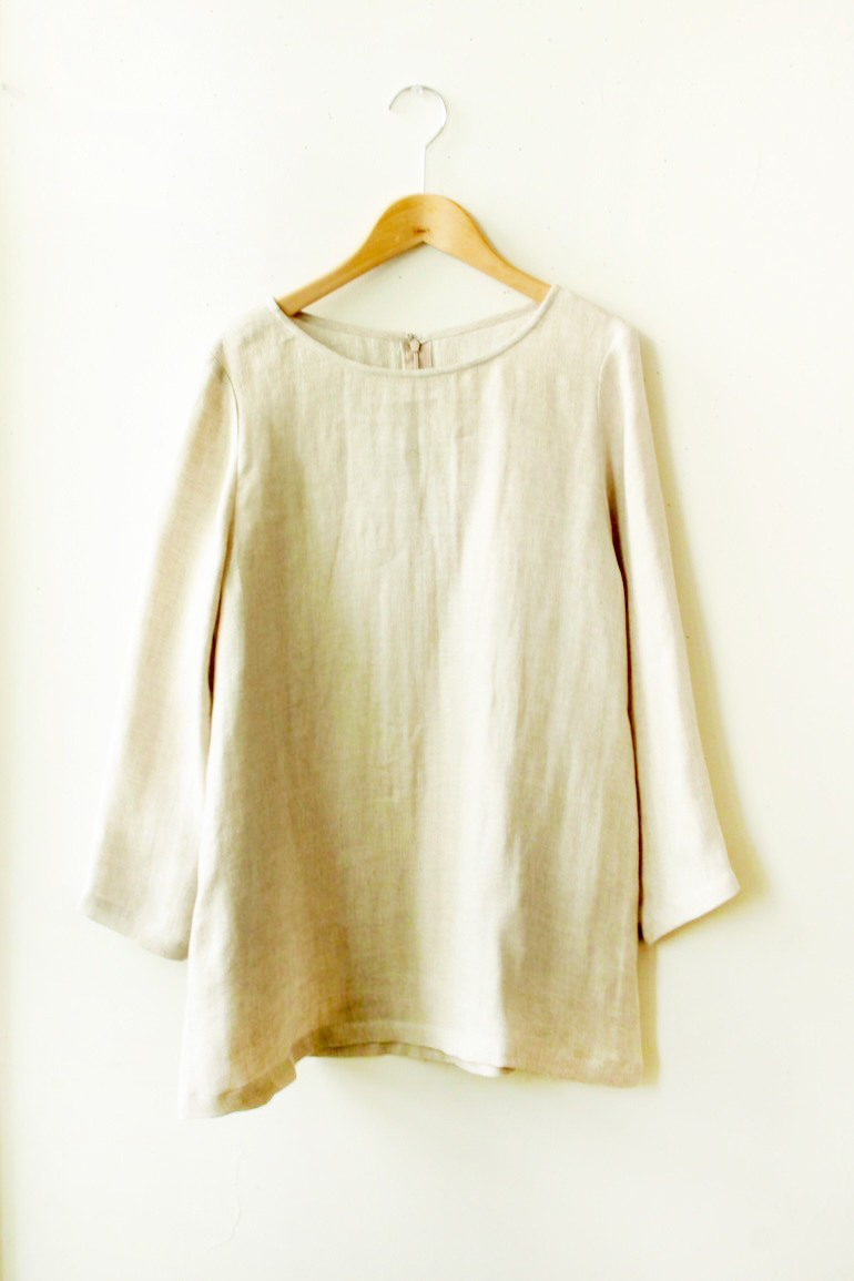 No.131シンプルなAラインワンピース-着丈68cm