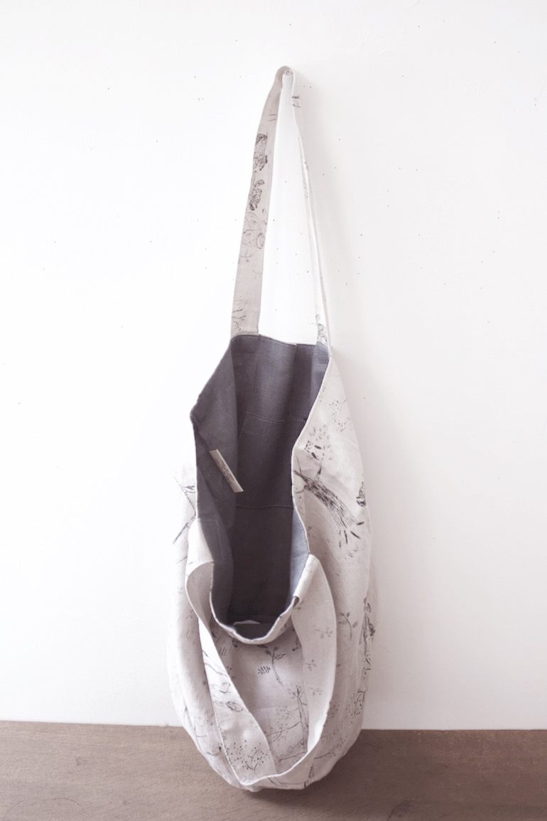 No.104丸底トートバッグセット<br />カムチャッカFlax焦茶