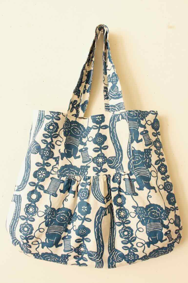  No.97 四角いヨークのトートバックセット<br />手芸屋の天使フレンチブル-