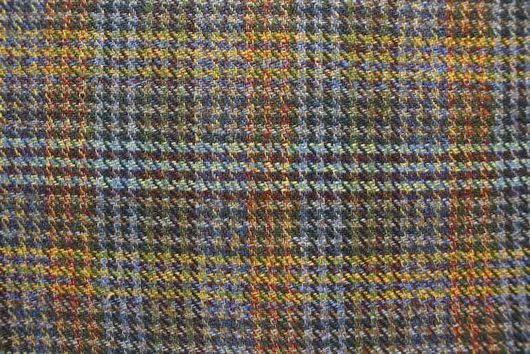 LINNETヘンプグレンチェック色多彩No.14<br />C#2水橙紫