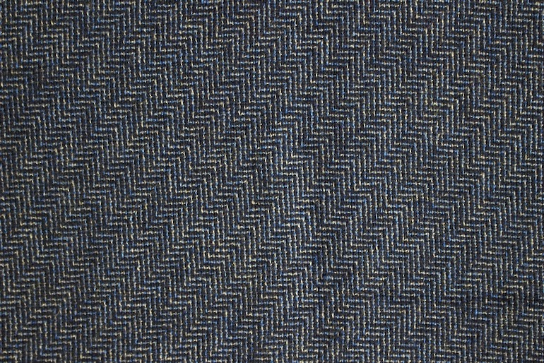 LINNETヘンプウールステップチェック色多彩<br />ネイビ-×ブル-