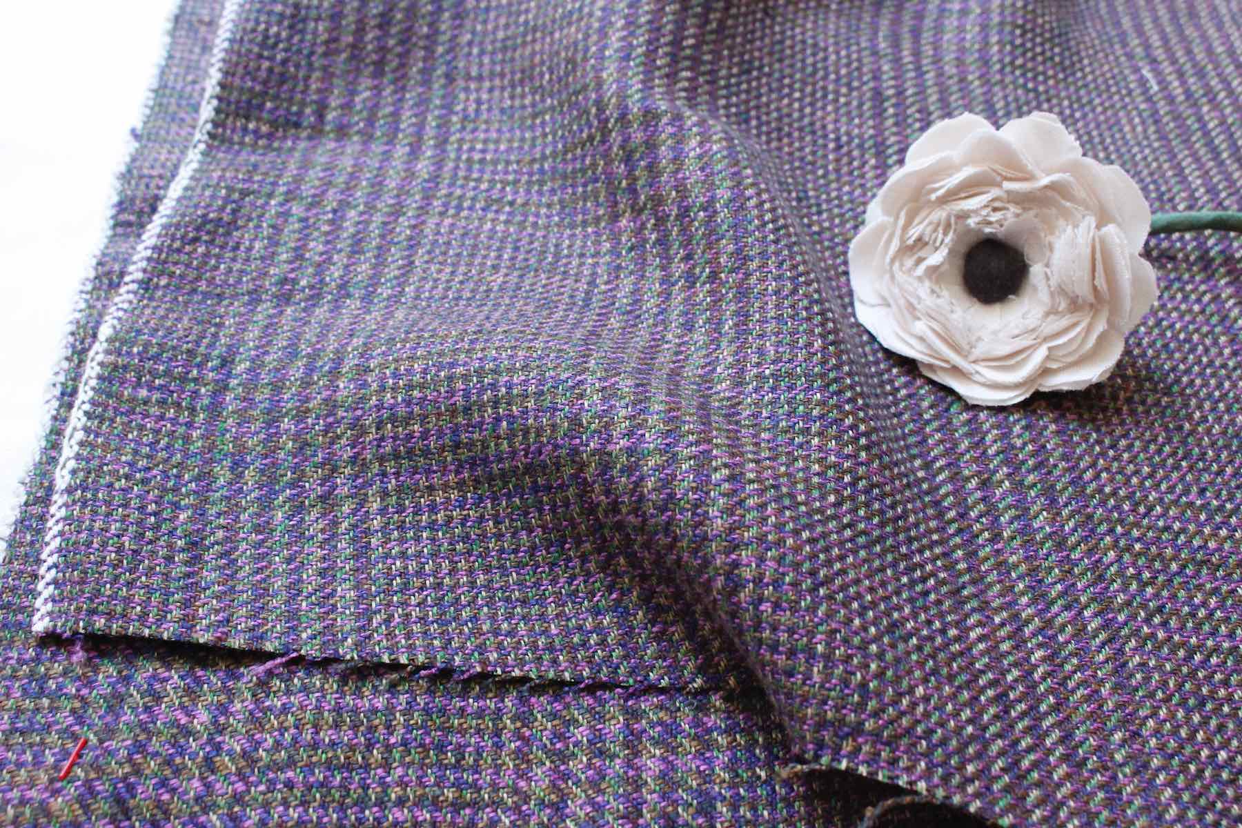 LINNETヘンプグレンチェック色多彩No.16<br />C#3ピンク紫